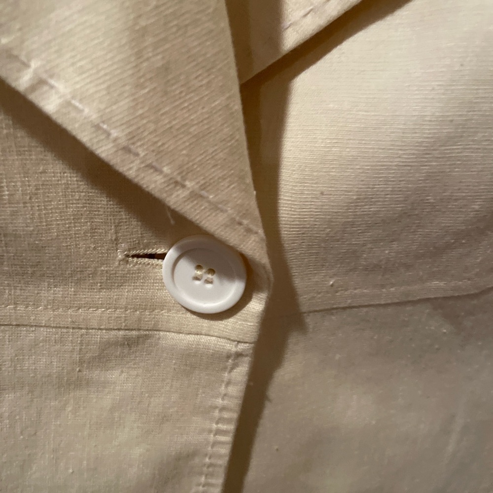 NWOT Harve Benard butter yellow lined Linen Cotton blazer preppy business 12T - Picture 4 of 11